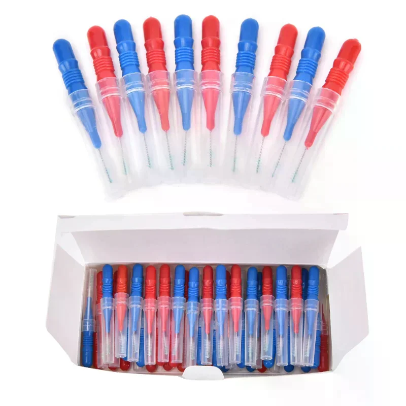 50X Clean Tooth Floss Head Hygiene Dental Plastic Interdental Brush Toothpick