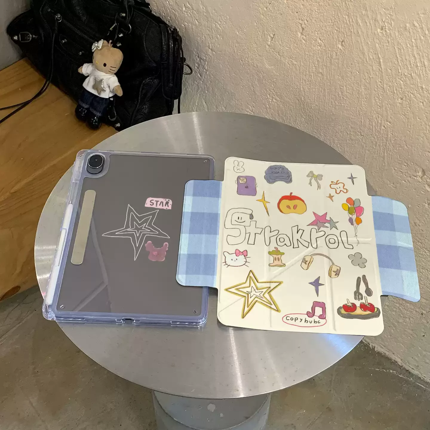 Pencil-style Star Doodle Tablet Case For iPad Pro 11 12.9 13 M2 M4 M3 M5 Shell 8.3 9.7 10.2 5/6/7/8/9/10/11th Air 3 4 5 6 Cover 4