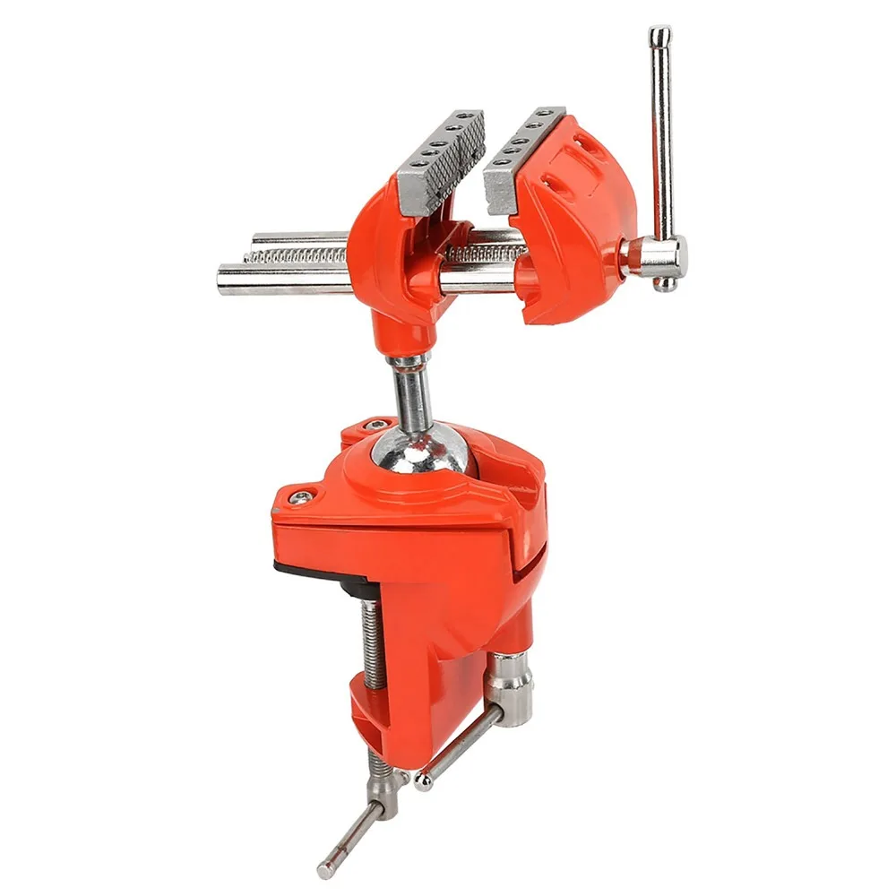 

Adjustable 360° Rotating Mini Rotating Clamp Vise Swivel Base Aluminum Table Clamp Vise Bench Clamp Vise Metalworking