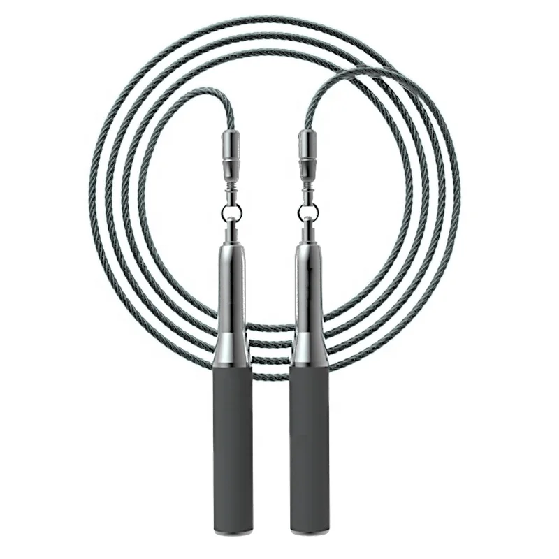 Adjustable aluminum alloy skipping rope intelligent speed fitness sports boxing sports tool, with custom logo, unisex