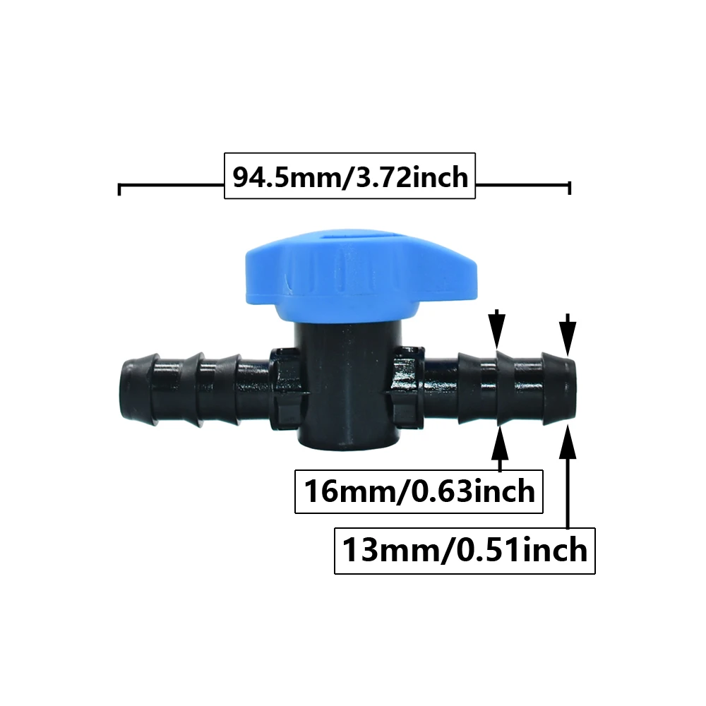 16mm 20mm Pe Hose Mini Valve Garden Tap Water Hose Barb Connector Drip Irrigation Ball Valve