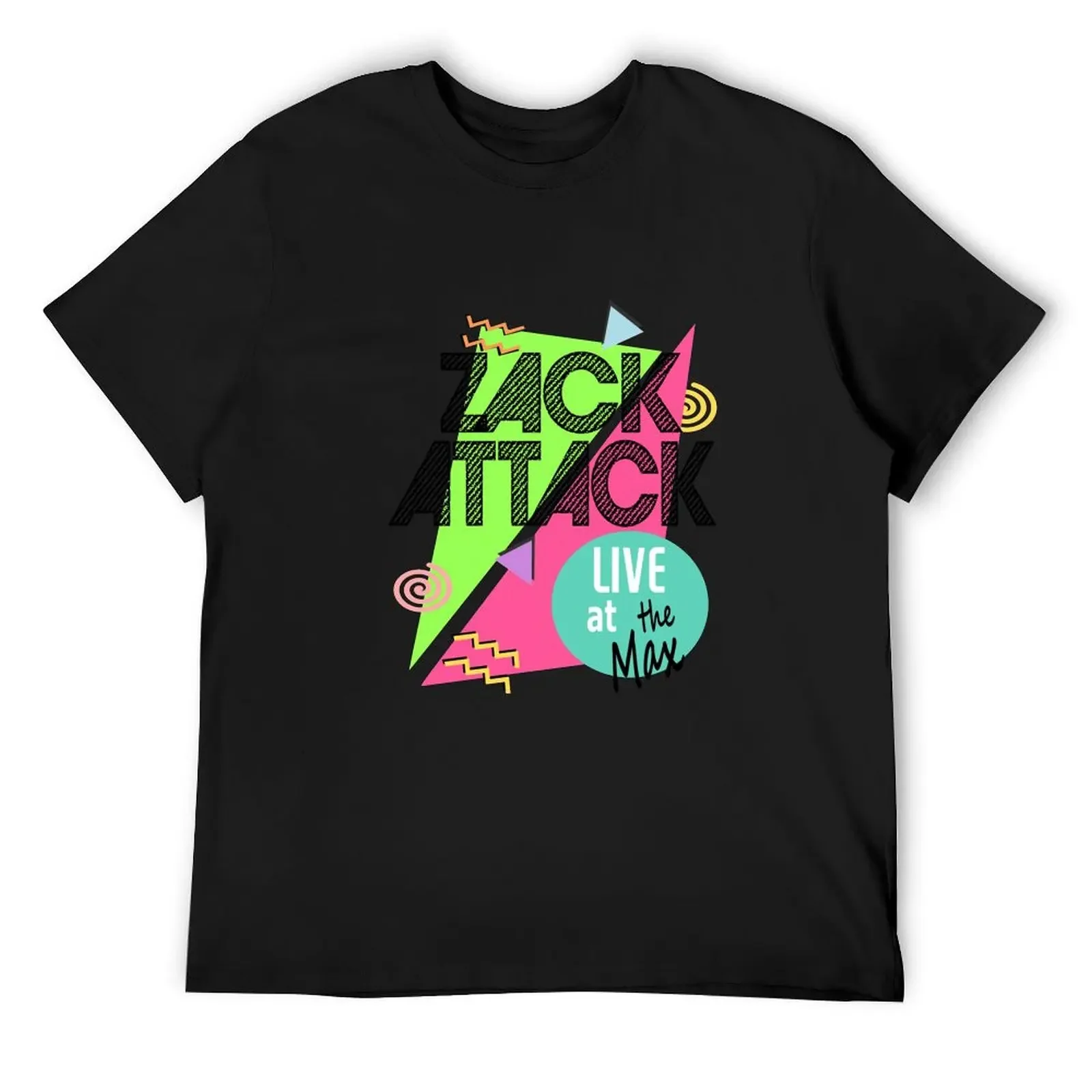 Zack Attack Live at the Max T-Shirt plus sizes vintage clothes men t shirts high quality