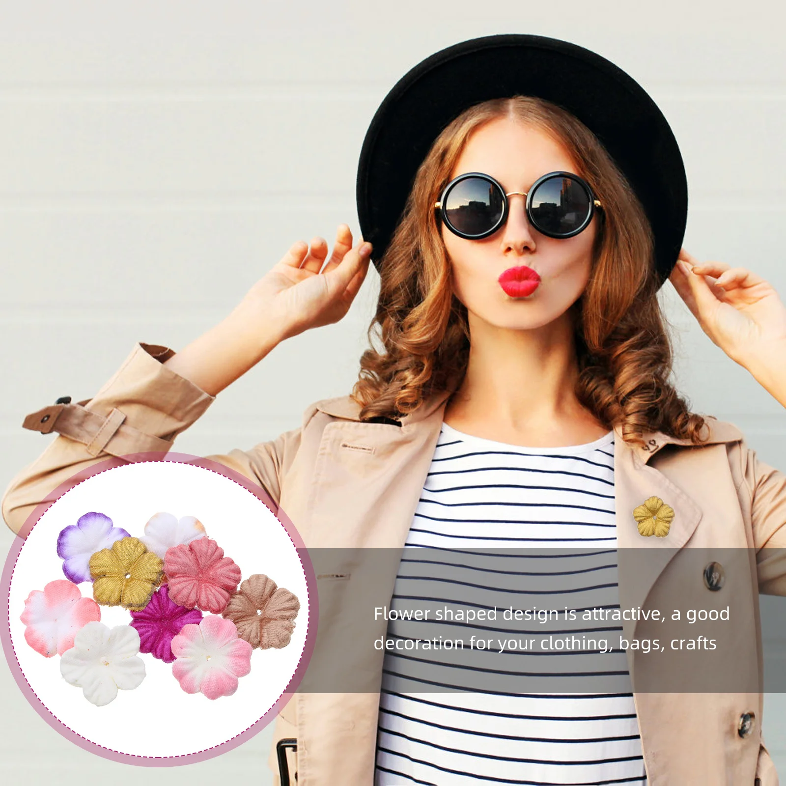 

500Pcs Multicolor Flower Patches DIY Apparel Patch Clothing Applique Paper Flowers Flower Patches DIY Apparel Patch