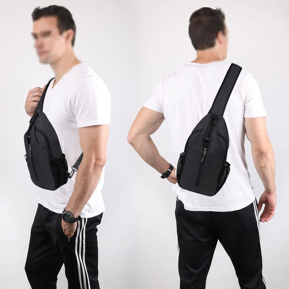 Wear Resistant Men Chest Bags Fashion Crossbody Bag Outdoors Men's Shoulder Bag Diagonal Backpack Messenger Phone Bag Chest Pack