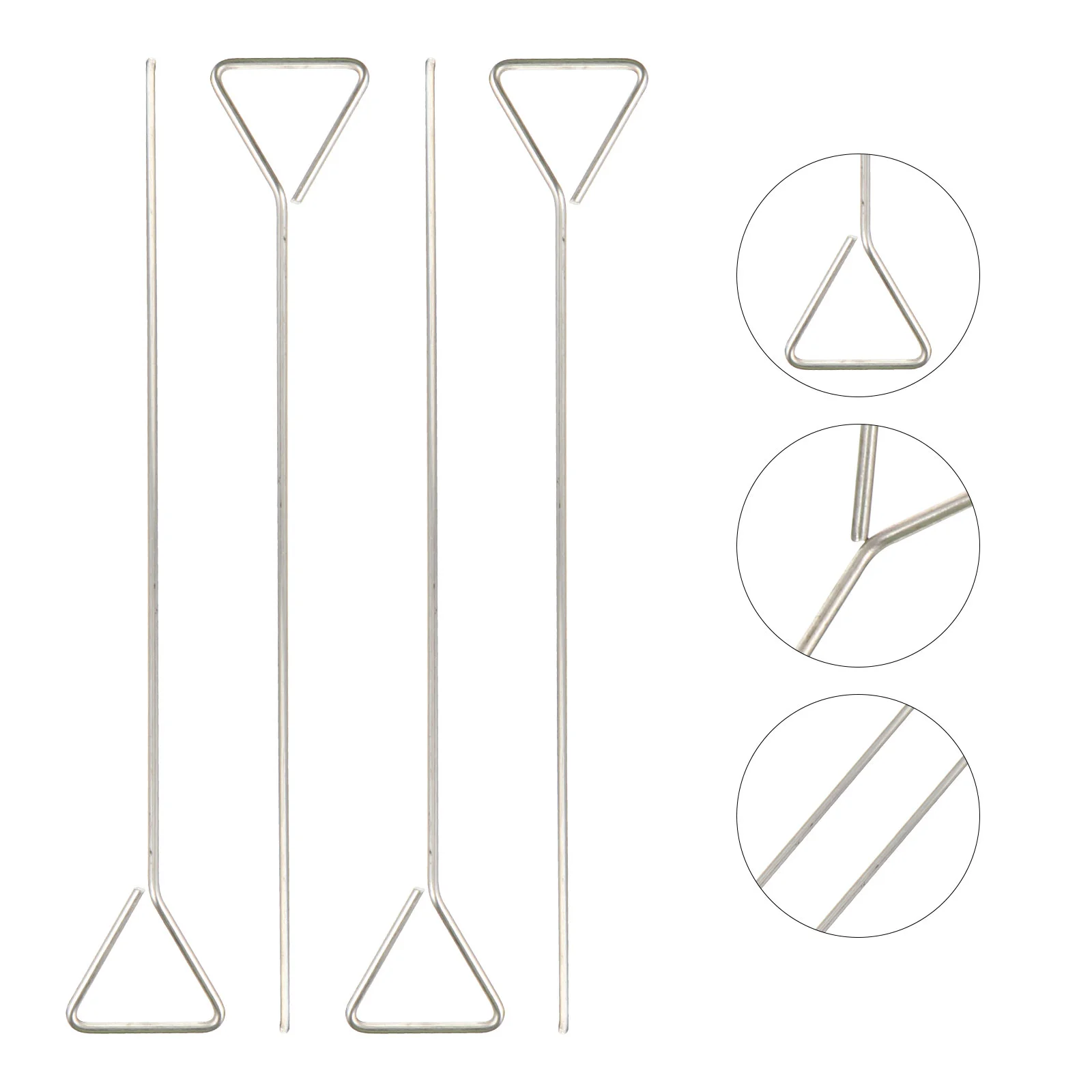4 Pcs Coating Rod Laboratory Wide Spreading Stainless Steel Cell Spreaders Supplies Accessories Tool Triangle