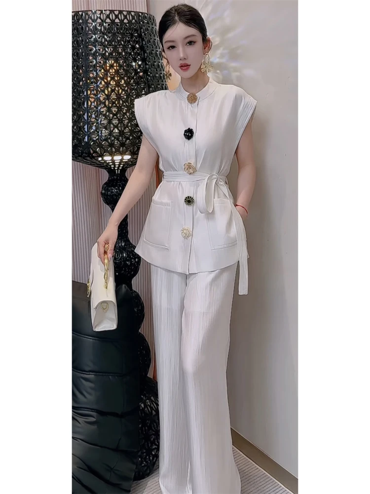 

Ele, летний новый женский модный комплект брюк Svel, роскошный дизайн, эффект похудения, высококачественная китайская этническая одежда