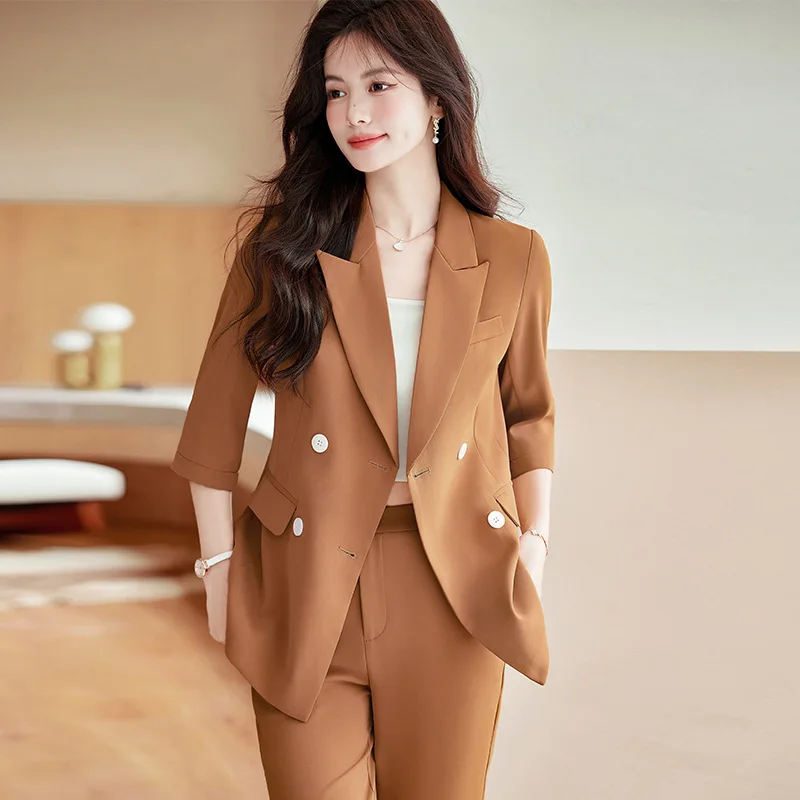 

High-Grade Suit Women2024Spring and Summer New Casual Temperament Professional Western Style Internet Celebrity Small Business S