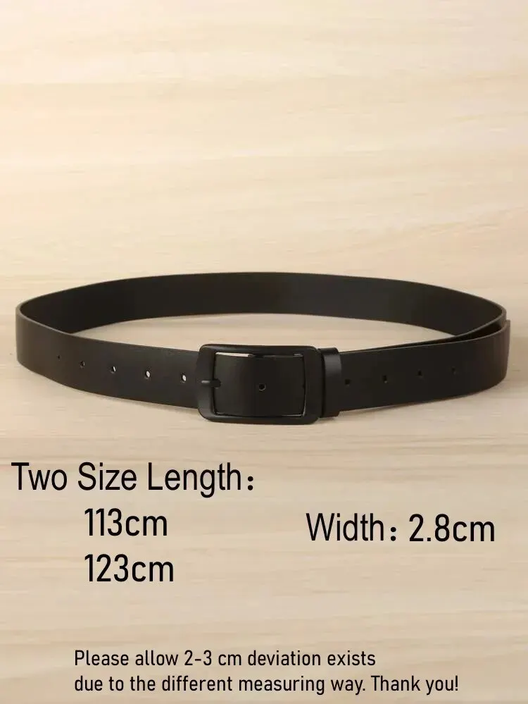 Fashion Classic Pu Leather Belt with Prong Buckle Dress Belt for Men