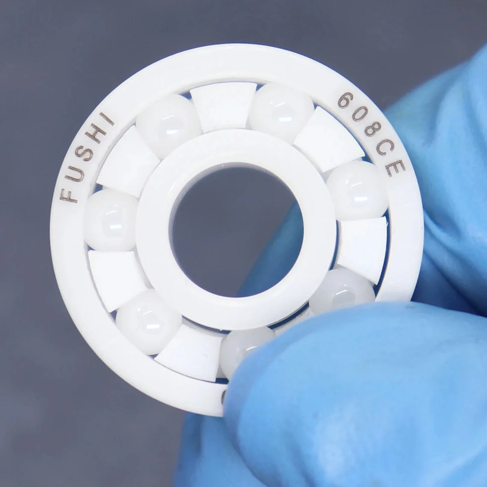 FUSHI 4PCS 608 Bearings For Skateboards 8x22x7 MM Full Ceramic ZrO2 Zirconia OPEN Deep Groove Ball Bearing Single Row