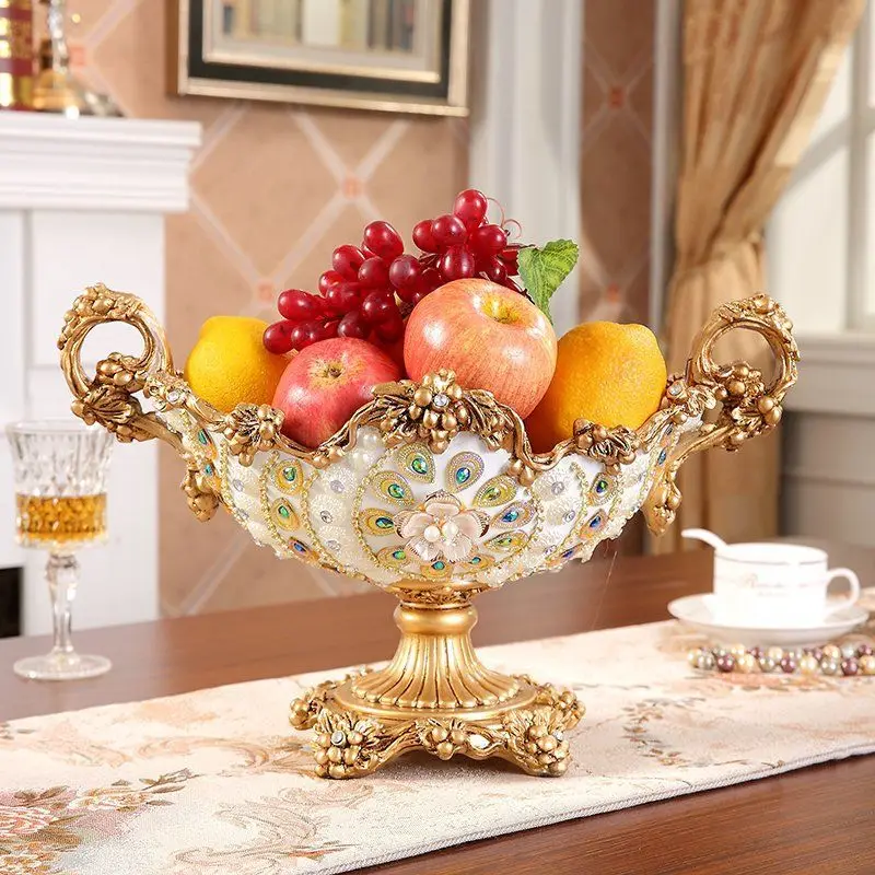 

plate living room three-piece set, creative luxury dried fruit, candy plate, high-end creative coffee table, home ornament