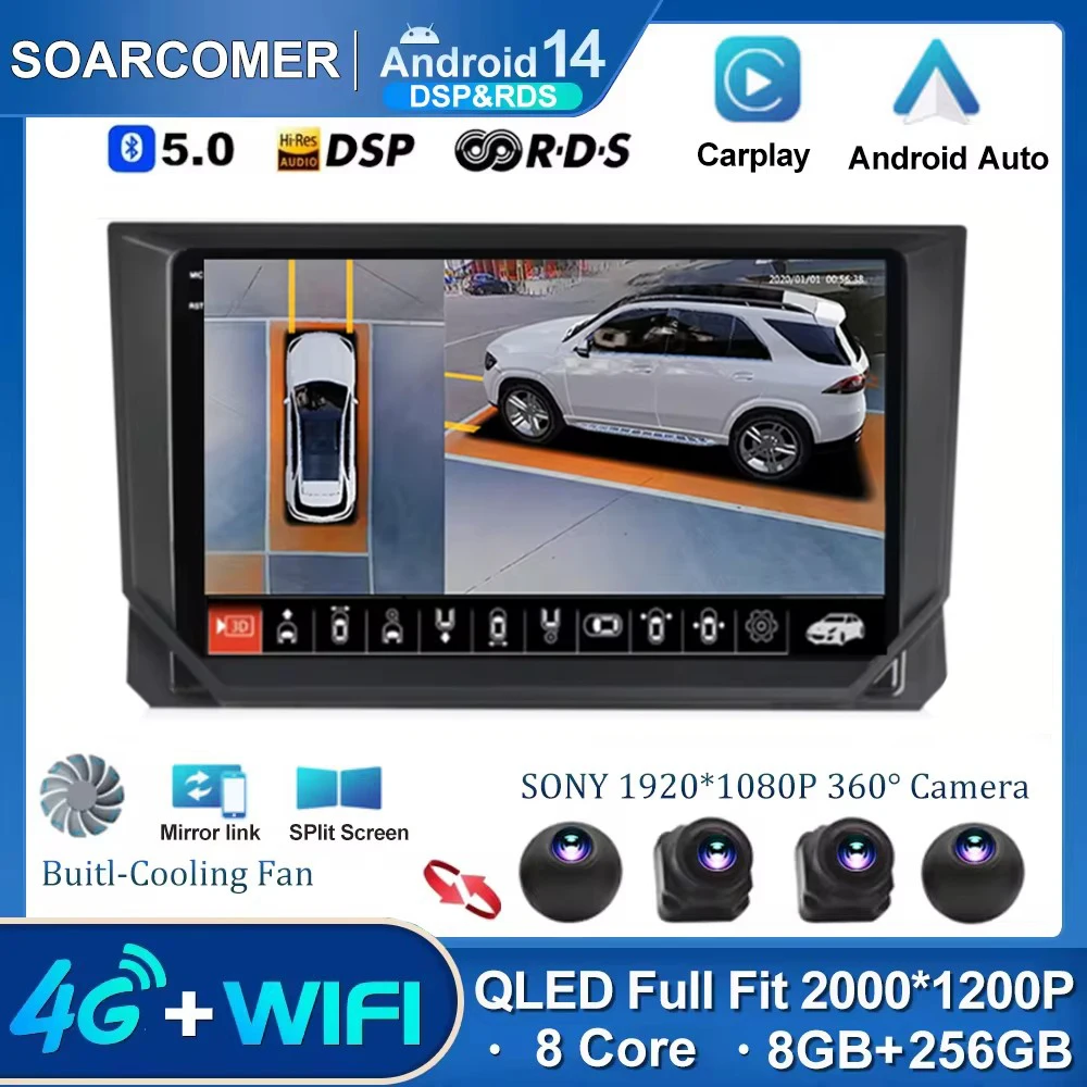 

Android 14 For SEAT Ibiza 2017 2018 2019 2020 Car Radio Multimedia Video Player BT Navigation GPS 2 Din No DVD Wireless SWC DSP