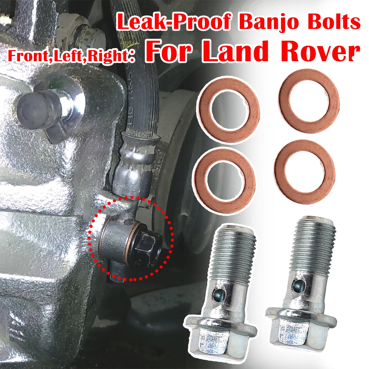 

6/12pc For Land Rover Free Lander 1 L314 Discovery MK3 L319 L318 Caliper Hose Lines Banjo Fittings Bolts Seal Washers Repair Kit
