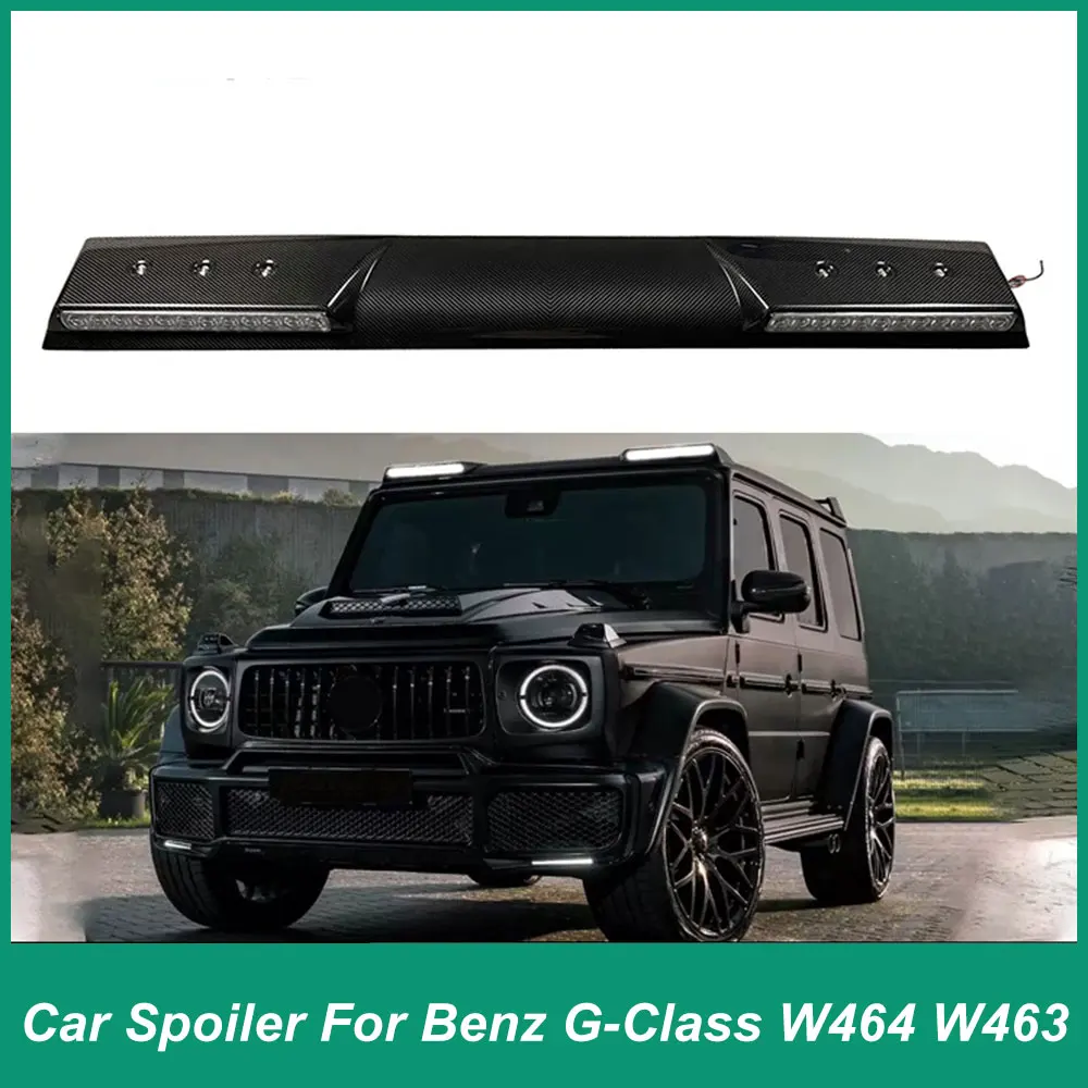 For Mercedes Benz W463 W464 G-Class G500 G63 AMG G55 2008-2023 Front Roof Wing Spoiler High Quality Carbon Fiber Rocket Parts