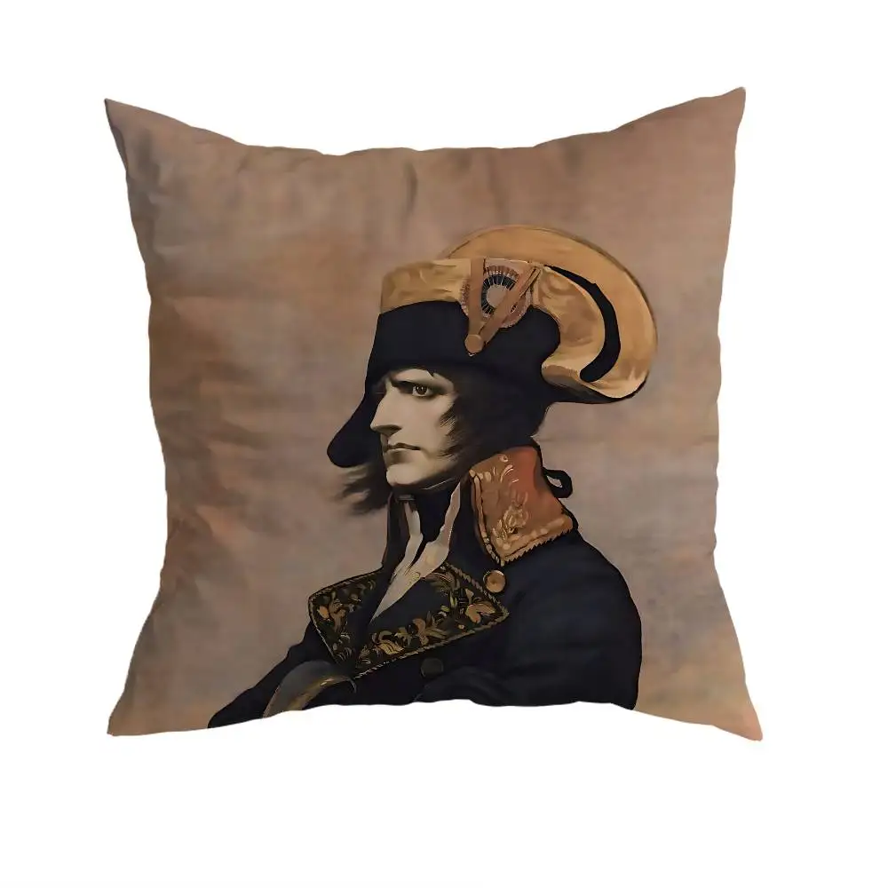 Napoleon Bonaparte pillowcase casual style decoration, suitable for home decoration (excluding pillow core)