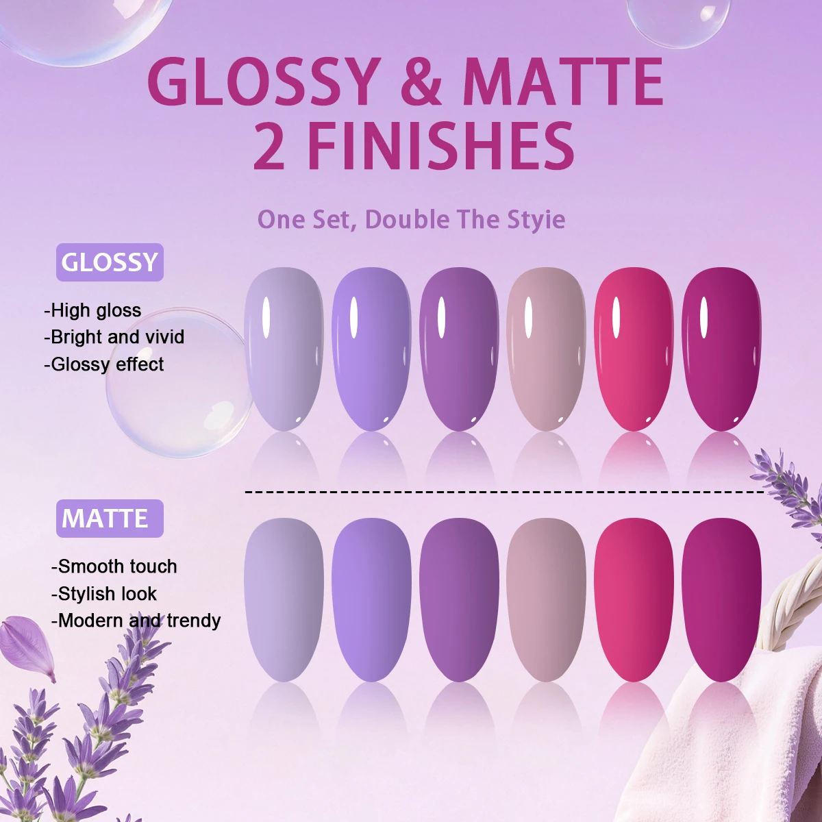 6색 퍼플 시리즈 젤 네일 폴리시 세트, UV LED  - Nail Art Violet 리뷰 및 가격