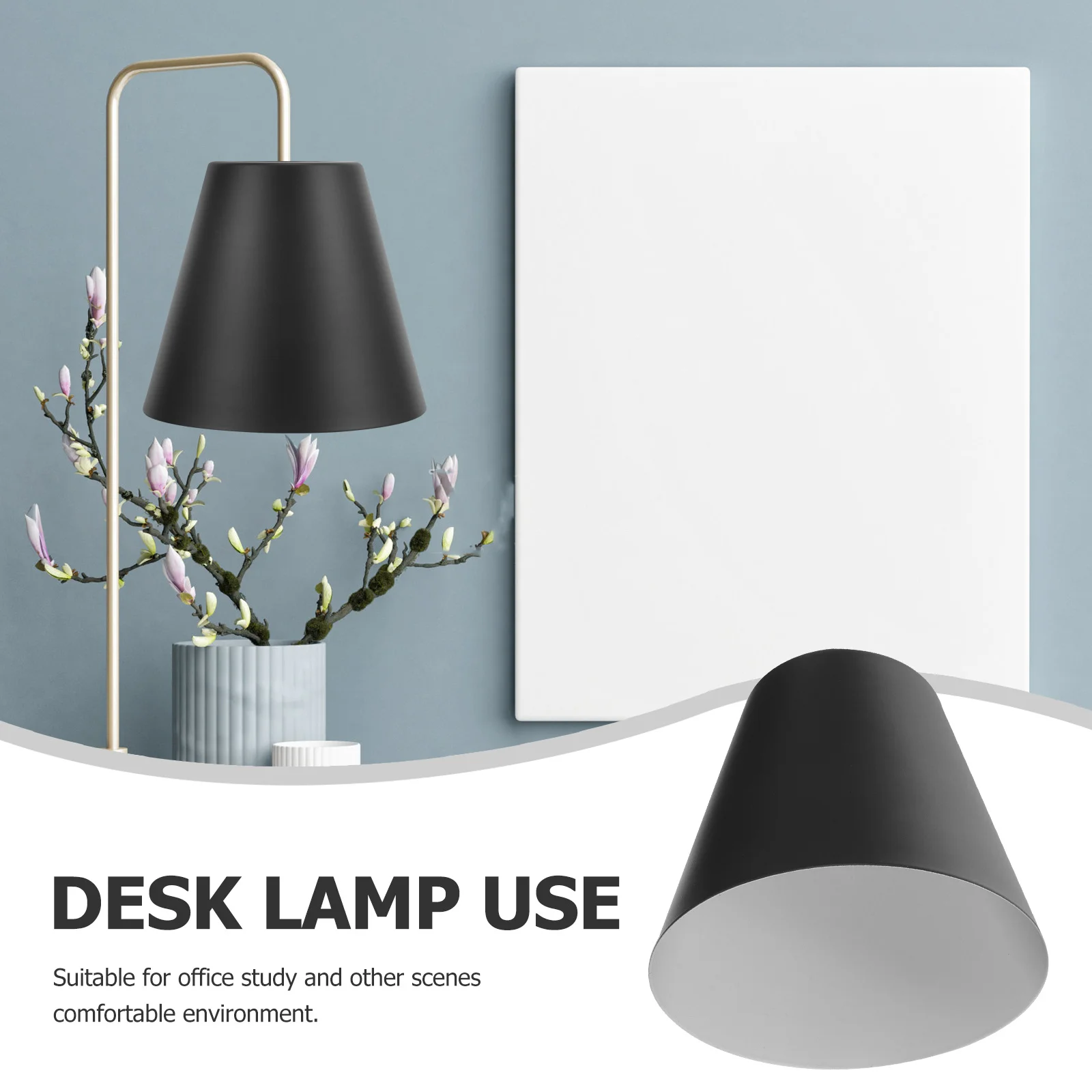 

Железный художественный абажур, большой прочный абажур, минималистичный чехол для настольной лампы для спальни, регулируемый абажур для чтения