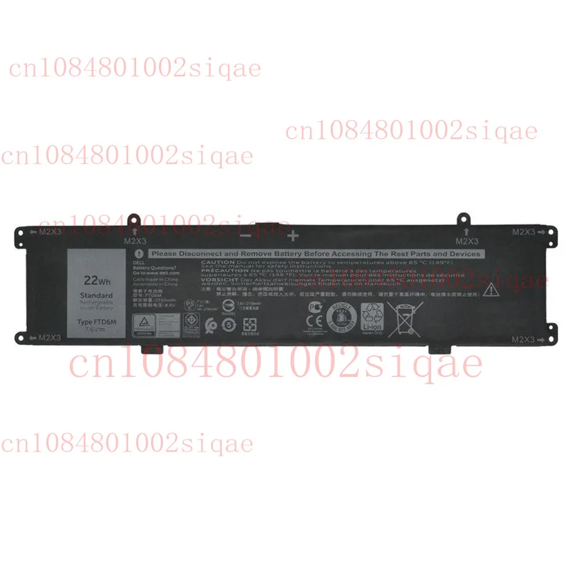 

New FTD6M 6HHW5 22WH 7.6V Battery for Dell Latitude E7285 2-in-1 Keyboard K17M