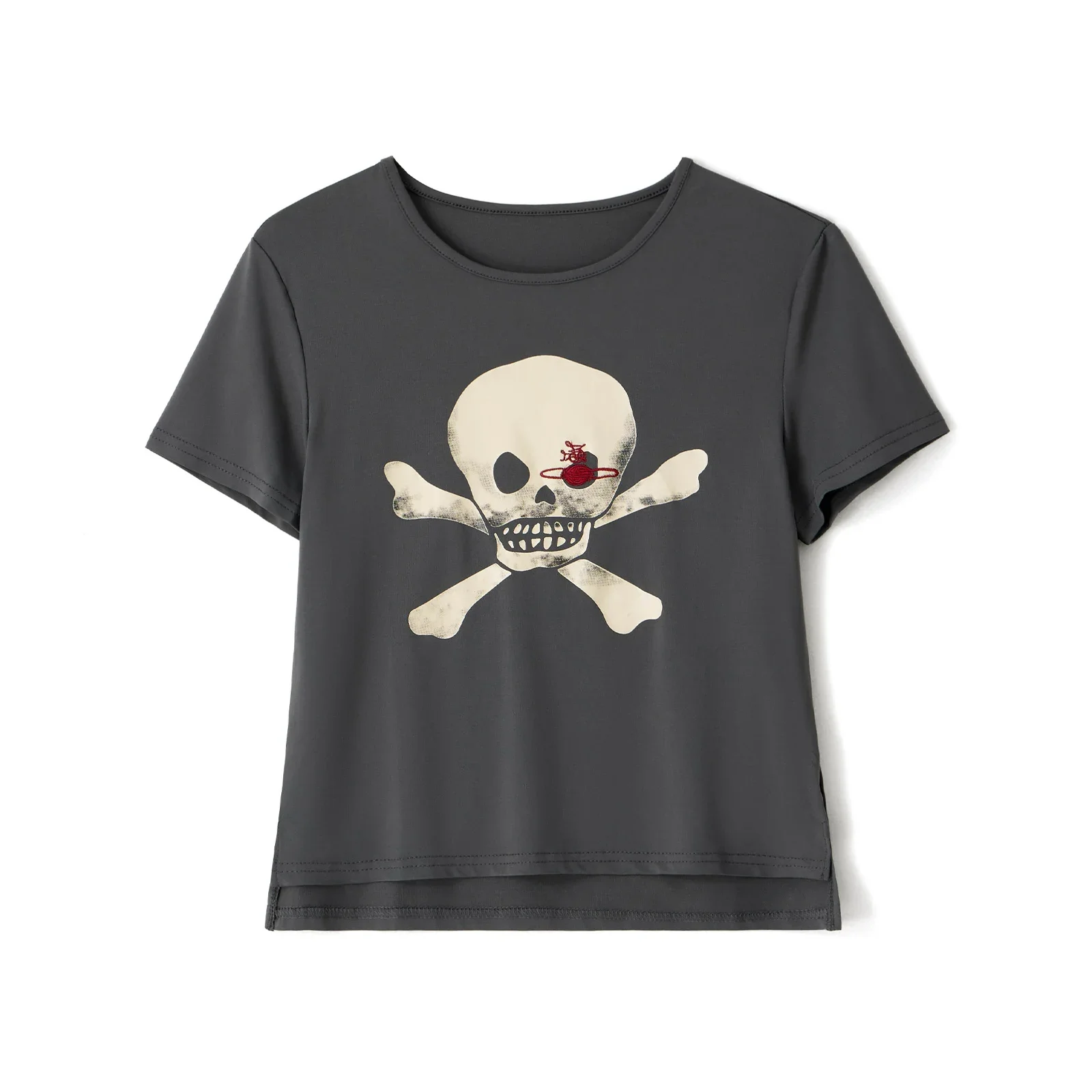 المحملات الجمالية قصيرة الأكمام ، الملابس القوطية ، س الرقبة Grunge ، قميص العرق ، ملابس Fairycore ، Y2k ، الصيف