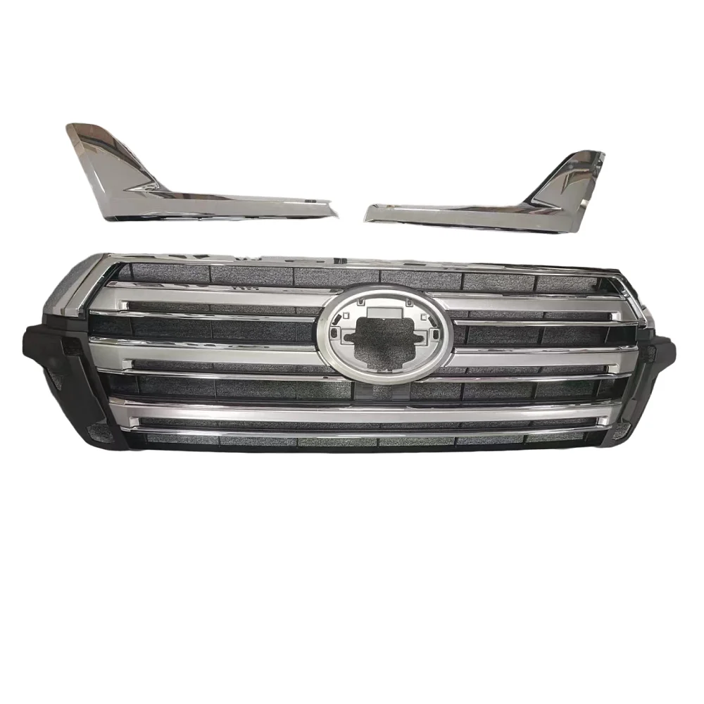 Exterior Front Bumper Mesh Mask Cover Abs Grille Fit For Landcruiser Lc200 2017 2018 2019 2020 Racing Grills Grill Auto Parts