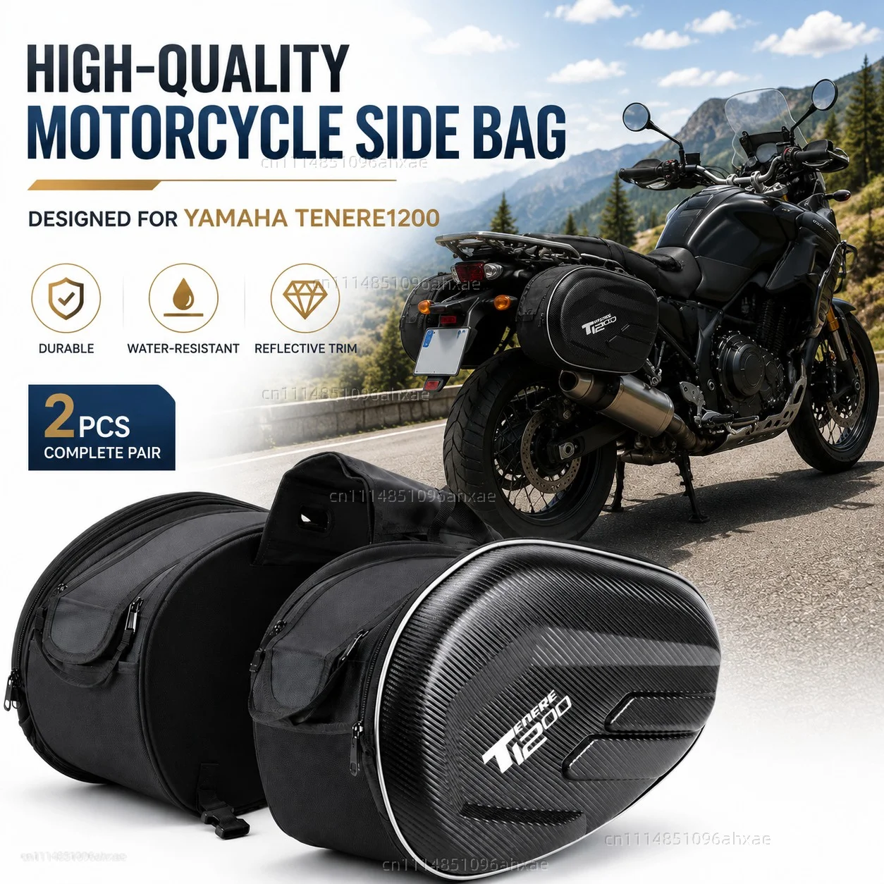 For Yamaha Super Tenere tenere1200 Tenere 1200 2014-2021 2PCS Motorcycle Pannier Bags Luggage Saddle Bags Side Storage Fork
