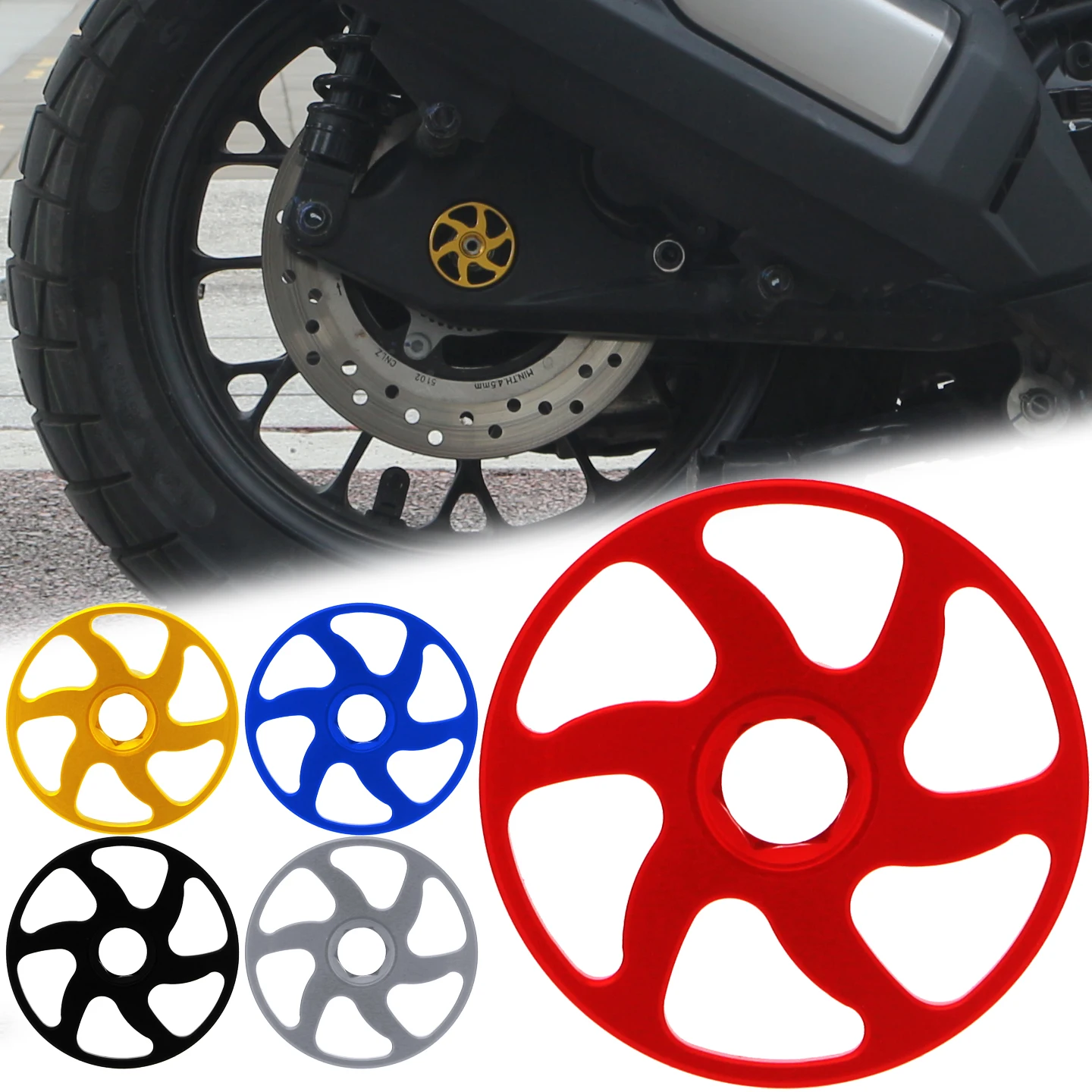 For Honda ADV350 ADV 350 Forza350 NSS350 2021-2026 Rear Axle Decorative Ring Rear Axle Metal Cover aluminum alloy Rotating Cover