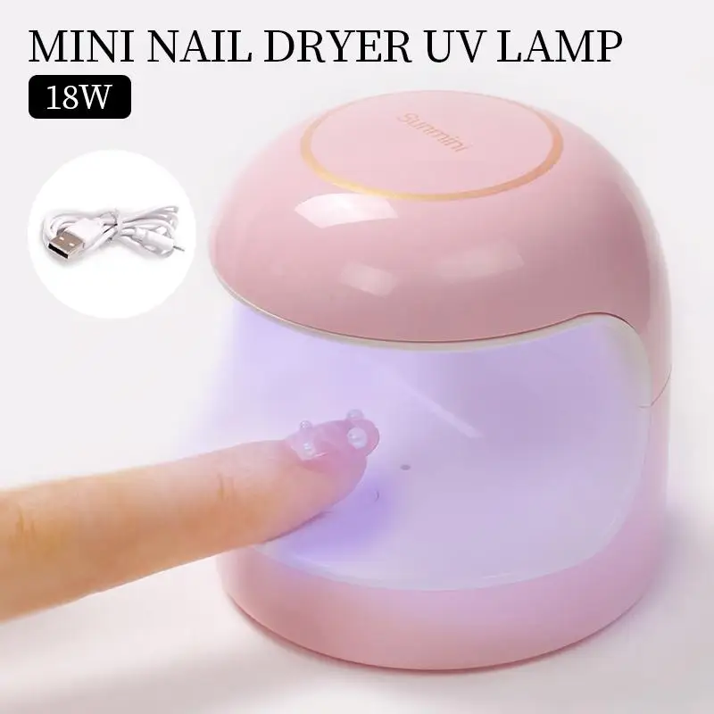 18W MINI Nail Dryer UV LED Nail Lamp USB Single Finger Egg Phototherapy Machine Fast Drying Portable Varnish Manicure Tools