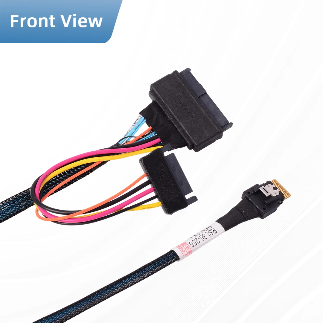 Slimline Kit SFF 8654 To 8639 Solid State NVME Hard Drive SSD Cable 75cm for Intel U2 SlimSAS