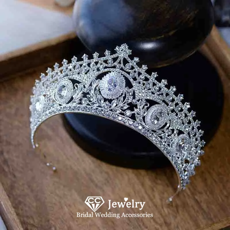 

CC Wedding Crown Women Accessories Bridal Headbands Engagement Hair Ornaments 100% Handmade Crystal Diadems Luxury Jewelry AN325