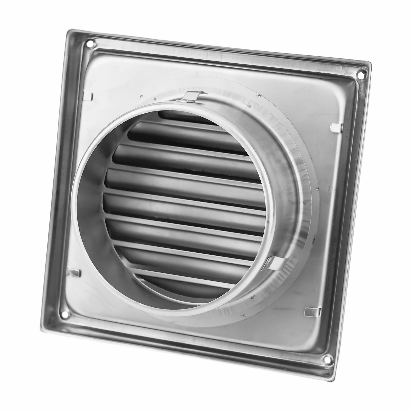 

Stainless Steel Air Outlet Silver Square Air Outlet Waterproof Vents Cap 125 150mm 304 Steel Ducting Ventilation