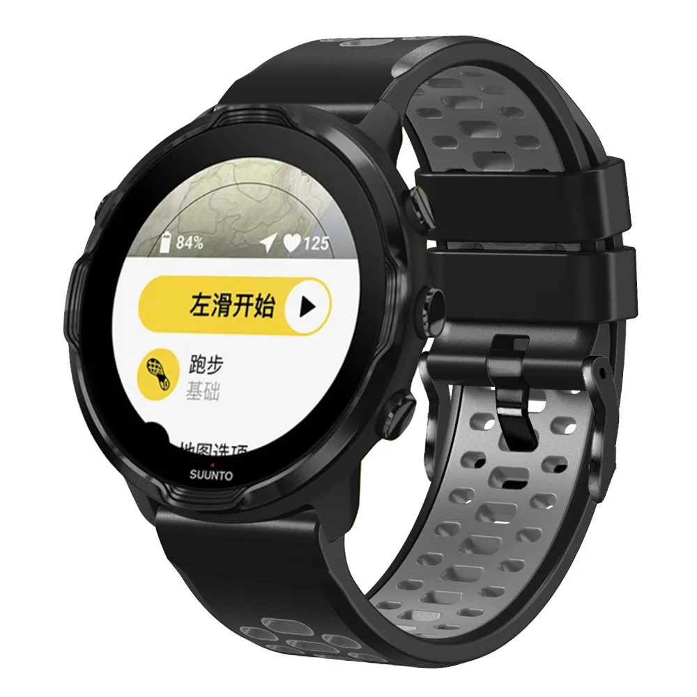 Replacement 24mm Silicone Watchstrap For Suunto 7/9 D5/Brao/Spartan Sport Baro/Sport Wrist HR Wristband Watchbands Bracelet Belt