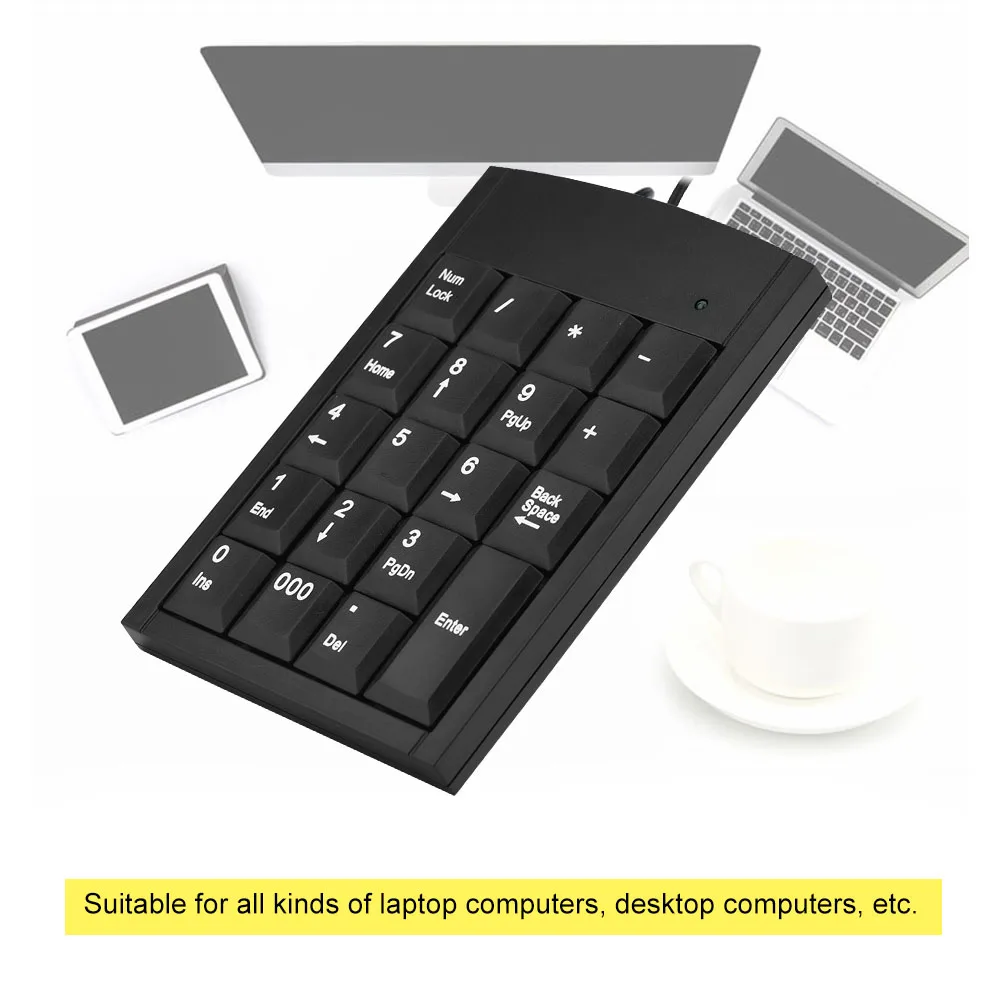 Mini USB Keypad Number Keyboards Numeric Keyboard Portable Mini USB Numeric Keypad Number Keyboard for Laptop USB Numeric Keypad