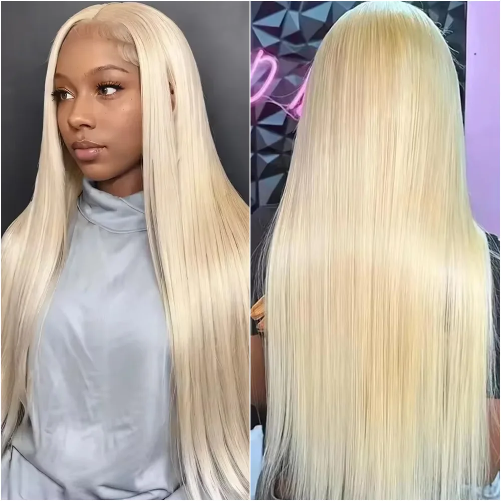 200 Density 613 Blonde Straight Human Lace Front Wigs 13x4 13x6 HD Transparent Lace Frontal Wig Brazilian Preplucked For Women