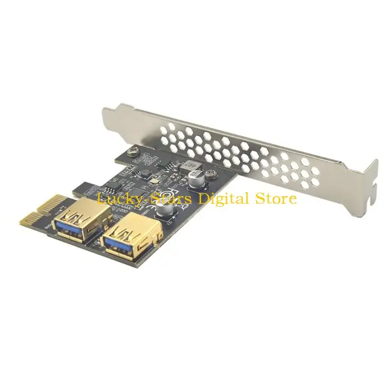 T3EE 2-puerto PCI-E Tarjeta Riser USB3.0 a USB3.2 Gen 1 Tarjetas complemento adaptador