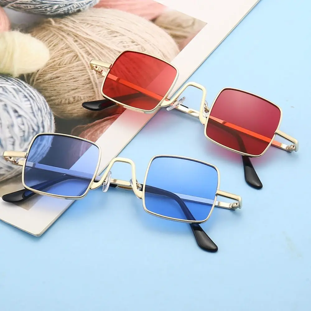 Candy Color Square Sunglasses Fashion UV400 Metal Frame Hip Hop Shades Eyewear for Women & Men