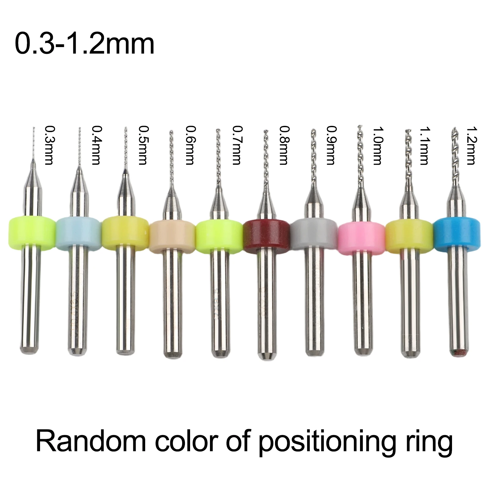 Carbide Rotary Tool Drill Bits 10PCS Set for PCB CNC Board Plastic Copper Stainless Steel Precision Drilling Tasks