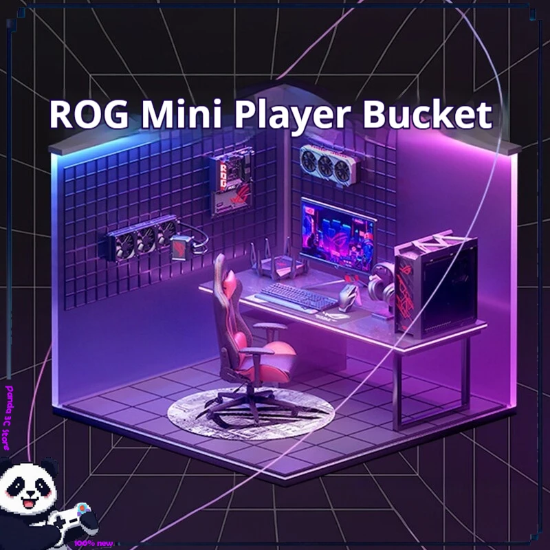 ROG MINI Gamer Set Blind Box Miniature Model Display Power Cooling Chassis Motherboard Graphics Card Earphones Gaming Desk Setup