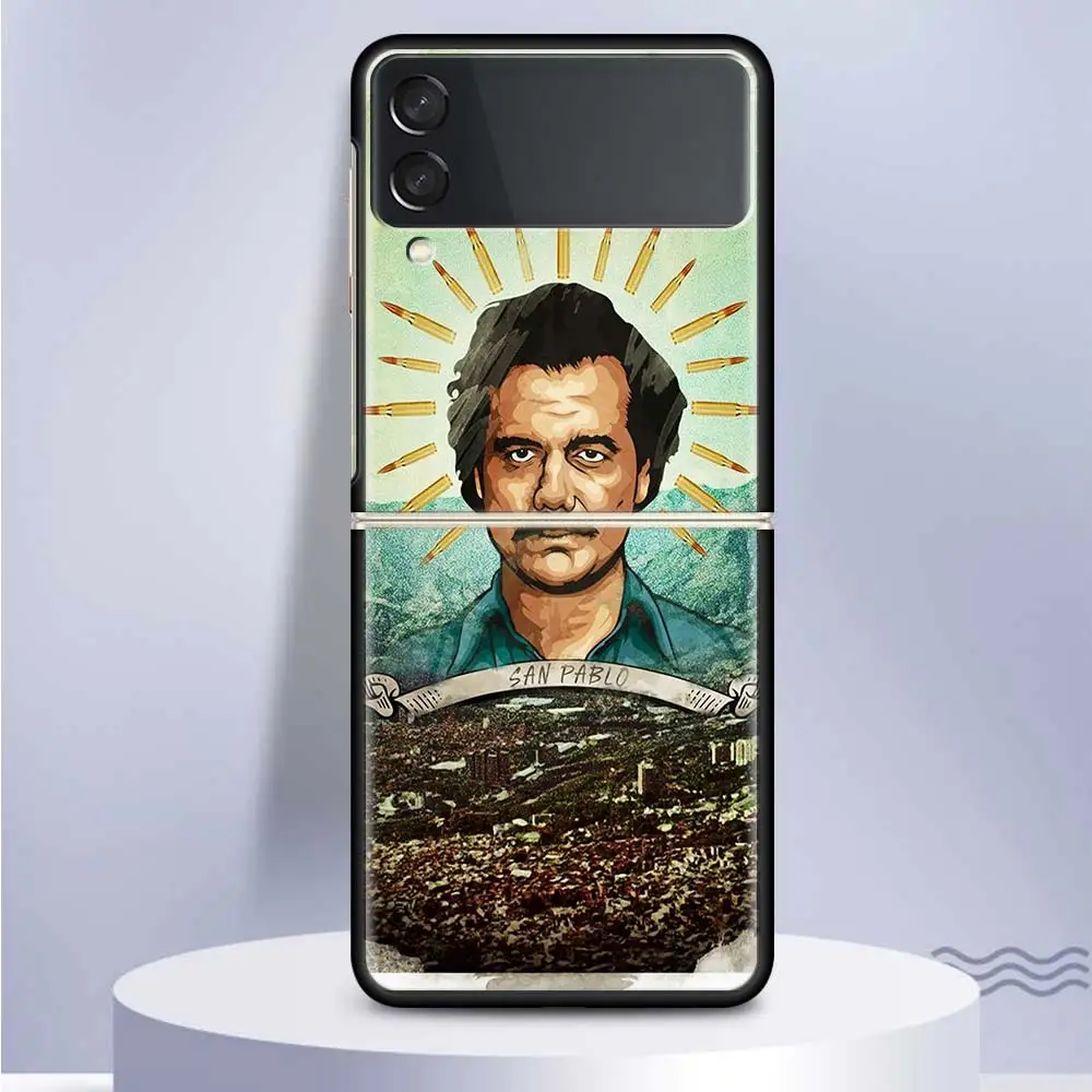 Narcos TV Series Pablo Escobar Phone Case For Samsung Galaxy Z Flip6 Flip3 Flip4 Flip5 PC Hard Plastic Z Flip 6 5 4 3 5G Fundas 