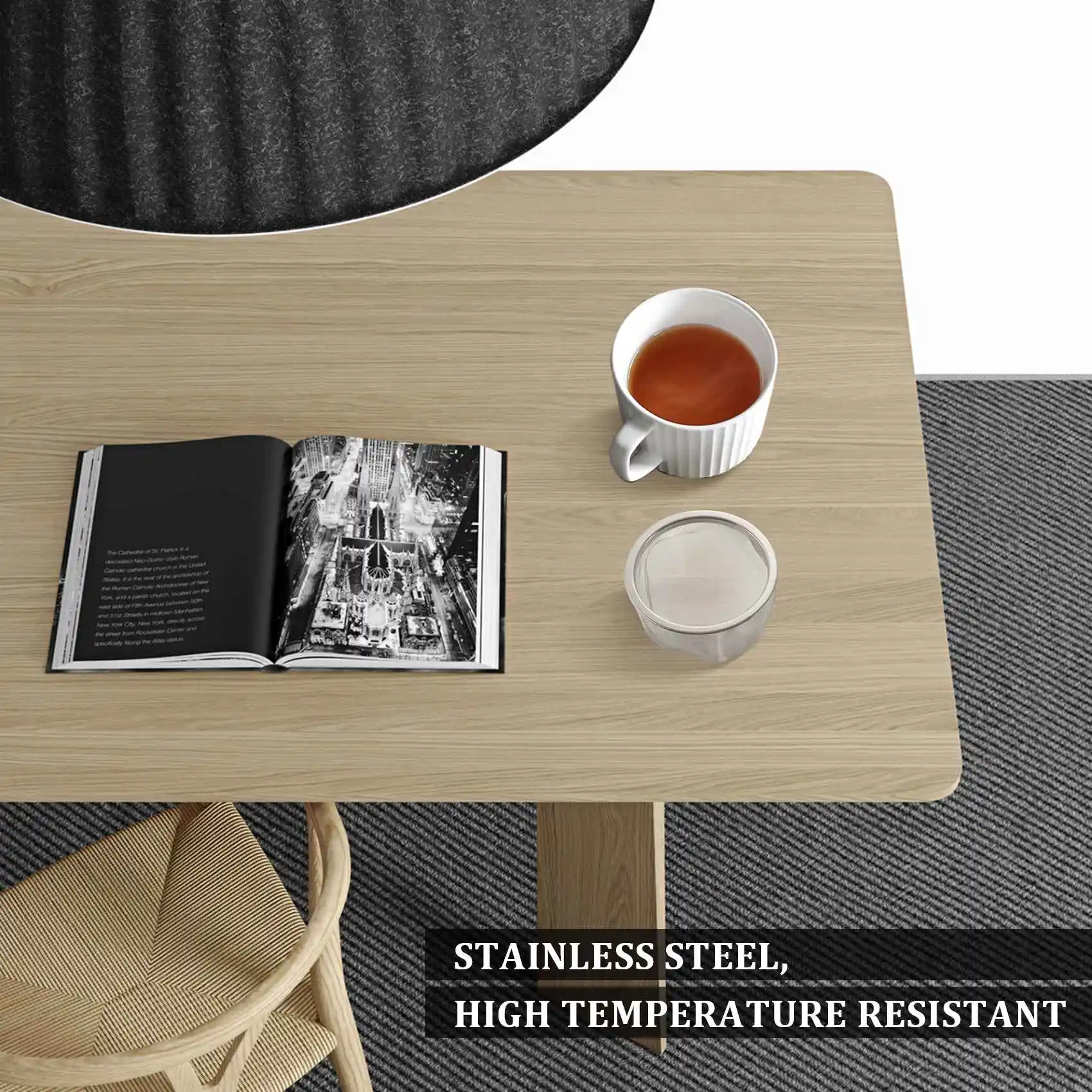 Teekanne Durchmesser 80mm Metallgitter Tee blatt Gewürze Siebkorb