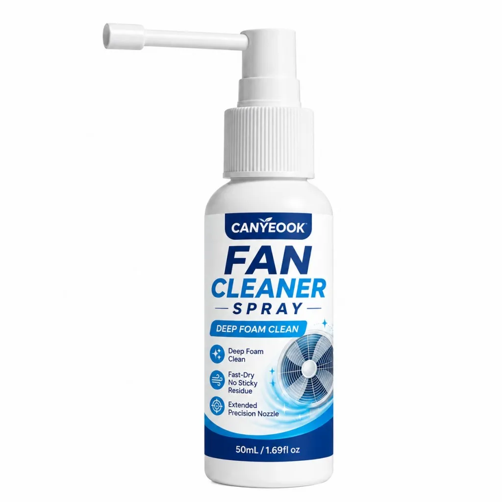 CANYEOOK Fan Cleaner Spray 50ml No-Disassembly Foam Dust Remover with Long Nozzle for Home Car Fans