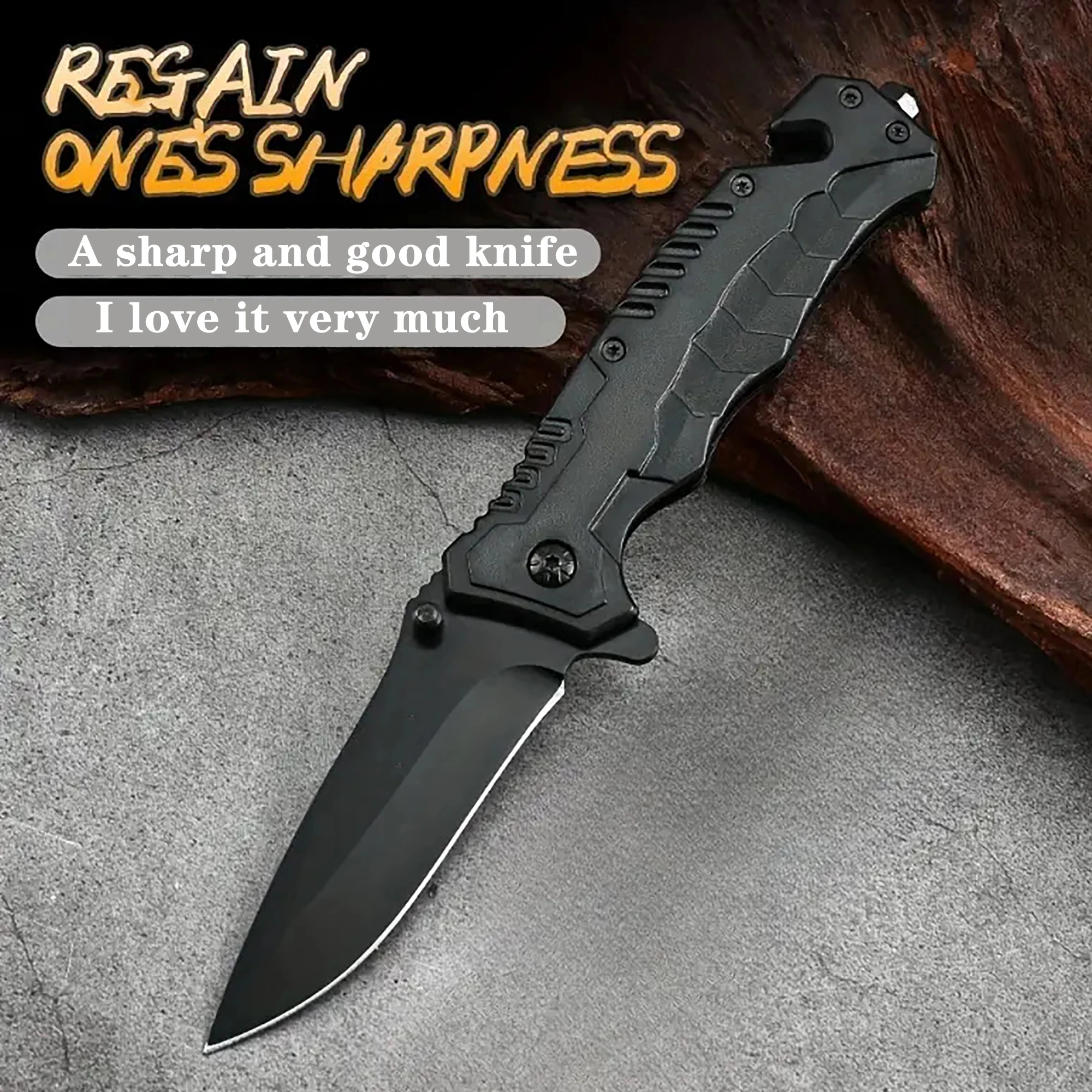 Multi Functional Stainless Steel Folding Knife Outdoor Survival Camping Portable Knife Hunting Weapon Self-defense Pocket Knife