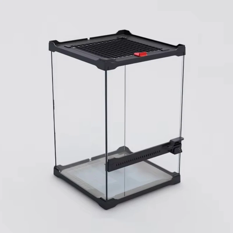 

Stackable glass reptile glass containers for arboreal reptiles and amphibian glass jars