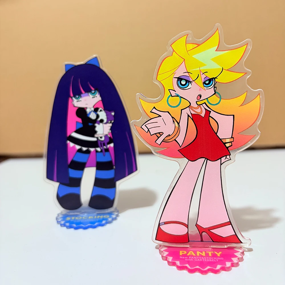 أنيمي اللباس الداخلي والتخزين مع Garterbelt الشكل الاكريليك حامل حلية لطيف سطح المكتب نموذج الديكور تأثيري الدعائم المشجعين هدية 10 سنتيمتر