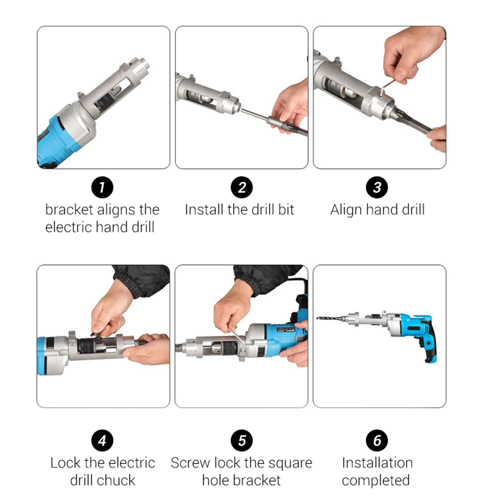 Imagem -05 - Adaptador de Broca Quadrada Suporte de Fixação de Bits Junta de Fixação Profissional Mortiser Bit para Broca Elétrica Manual