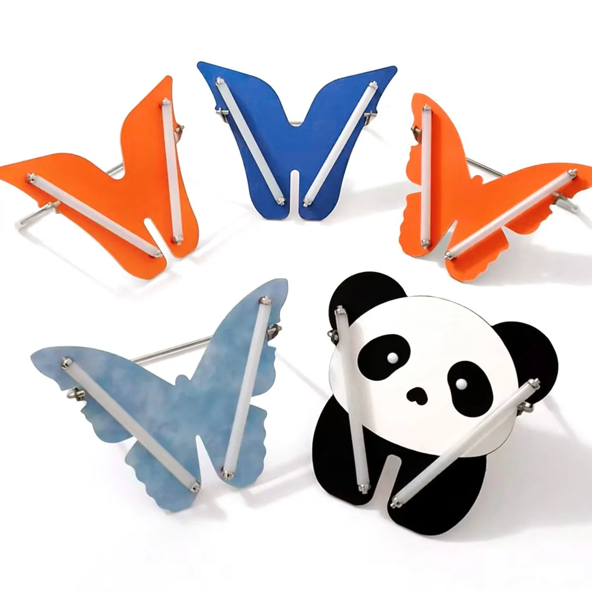 Panda Butterfly Series Saxophone Stand, Foldable Inverted-Draining Holder for Alto & Tenor Saxophone, Portable Accessory
