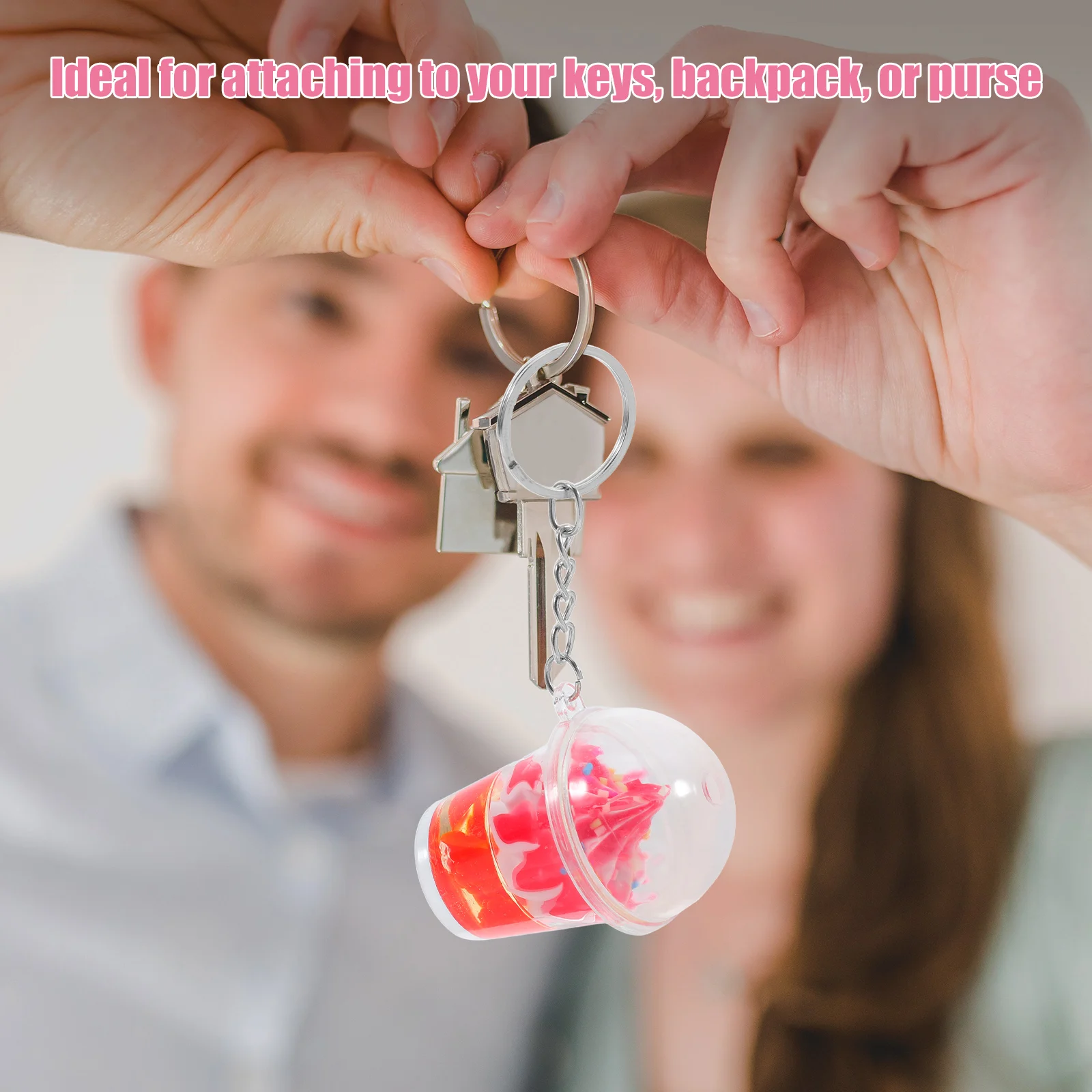 

5pcs Ice Cream Keychain Cute Mini Pendant Pvc Portable Charm For Backpack Purse Handbag Car Keys Party Wedding