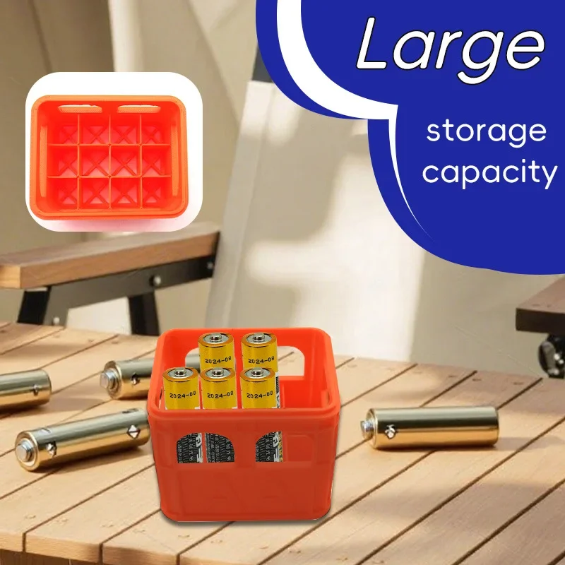Creative Abstract Stackable Beer Crate-shaped Battery Storage Rack Home Desktop Storage Organizer Small Item Storage Box