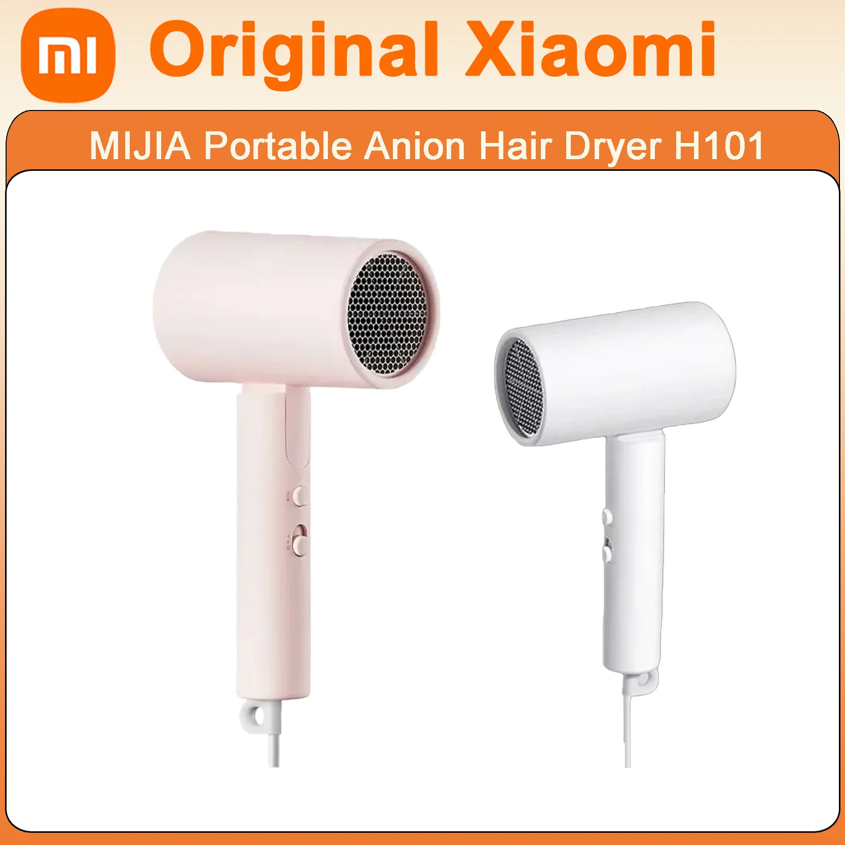 

Оригинальный портативный анионовый фен XIAOMI MIJIA H101, быстросохнущий, профессиональный, складной, 50 миллионов отрицательных веществ, тихая работа