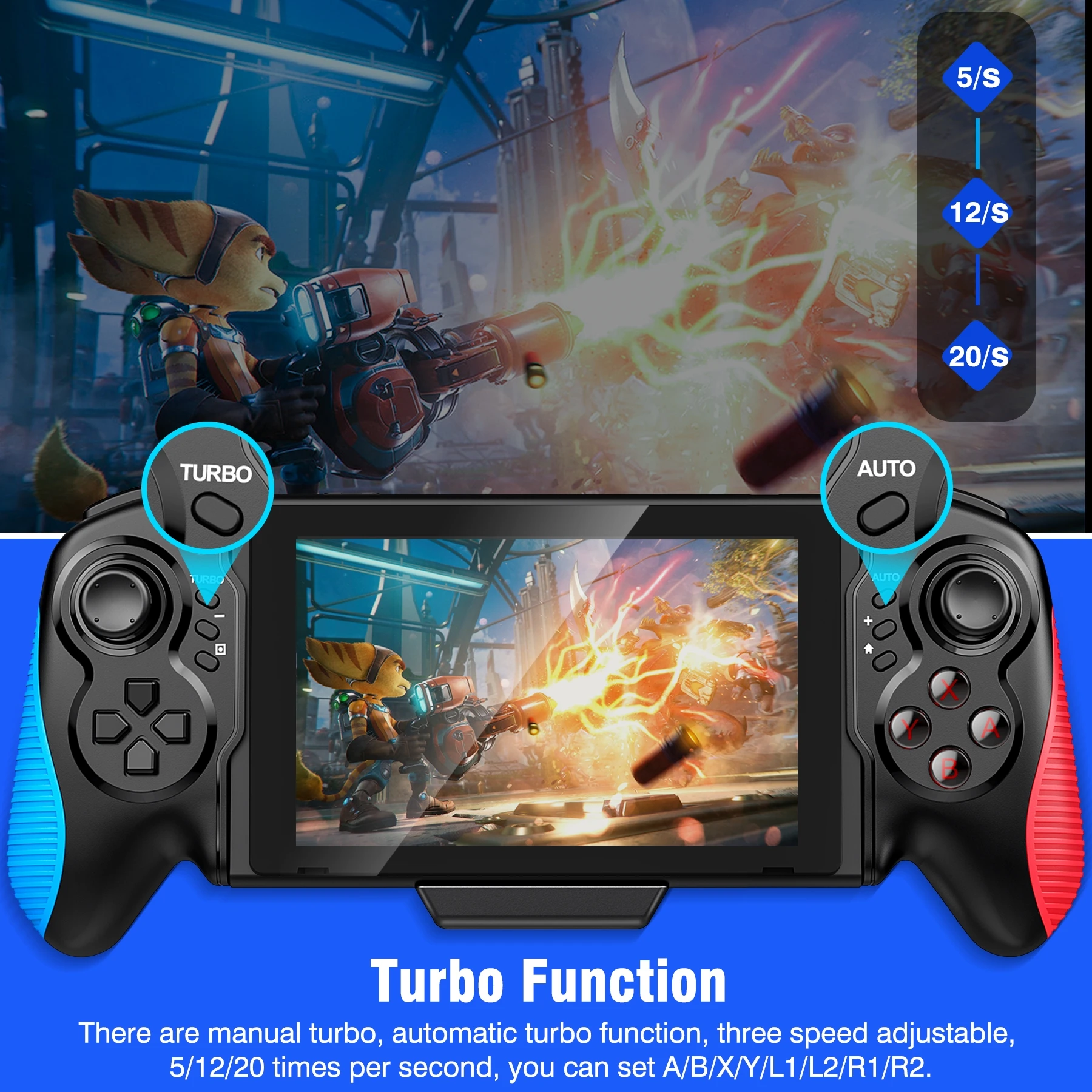 Para nintendo switch controller gamepad handheld aperto duplo motor vibração built-in 6-axis giroscópio joystick para Nintendo Switch Accessories