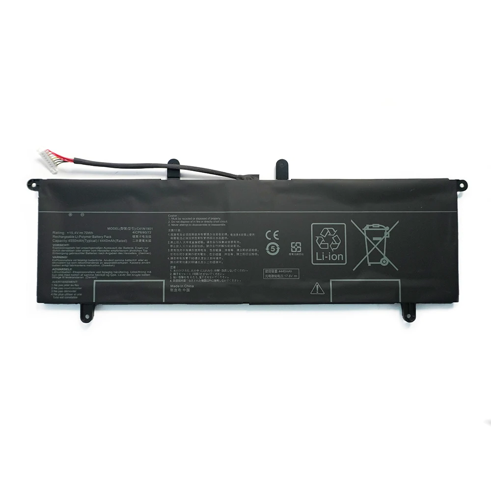 7XINbox C41N1901 15.4V 70Wh 4550mAh OEM Laptop Battery For Asus ZenBook Duo UX481 UX481FA UX481FL UX481FLY UX481F X481FL Series
