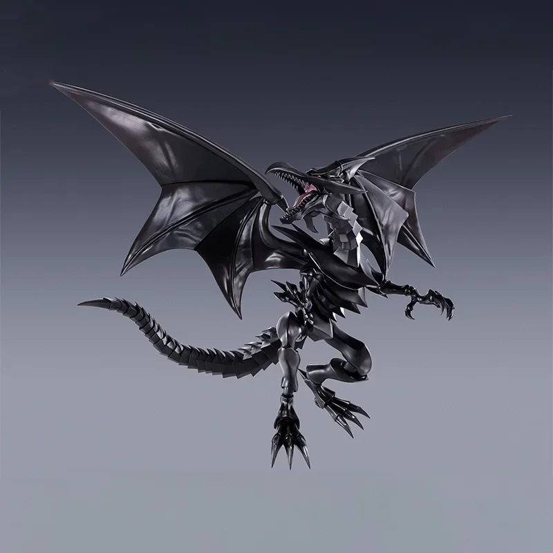 Original Bandai S.H.MonsterArts True Red Eyes Black Dragon  Figure Finished Model kit  Anime full Action Toy Gift for kids